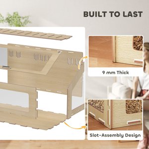 PawHut Oak with Acrylic Window Hamster Cage