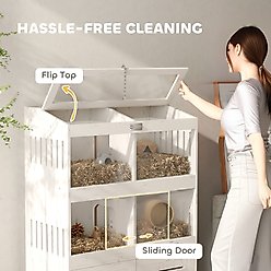 PawHut Hamster Cage with Storage Cabinet slide 2 of 9