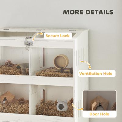 Show full view: PawHut Hamster Cage with Storage Cabinet slide 8 of 10