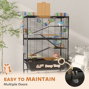 PawHut 5 Tier Rolling Hamster Cage