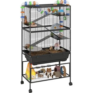 EXOTIC NUTRITION Madagascar Sugar Glider Cage, Black - Chewy.com