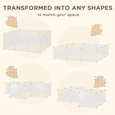 Show full view: PawHut Playpen DIY 12 Panel Rabbit Cage slide 7 of 10