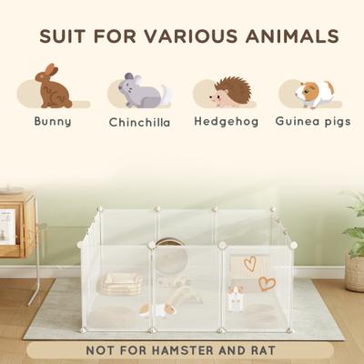 Show full view: PawHut Playpen DIY 12 Panel Rabbit Cage slide 5 of 10