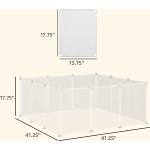 PawHut Playpen DIY 12 Panel Rabbit Playpen