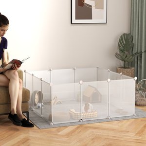 PawHut Playpen DIY 12 Panel Rabbit Playpen