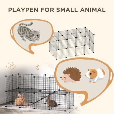 Show full view: PawHut Playpen DIY 36 Panel Rabbit Cage slide 5 of 9