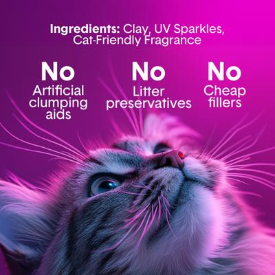 Show full view: Boxiecat Glo Natural Stress-Relief Clumping Clay Cat & Kitty Litter with UV Attractant, 16-lb bag slide 7 of 11