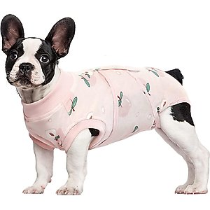 Kuoser Dog Recovery Suit, Light Pink, Medium