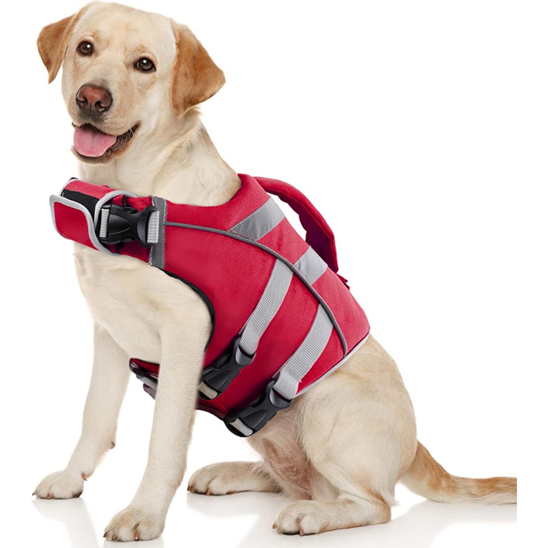 Kuoser Dog Lifejacket, Red, X-Large