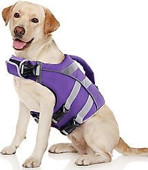 Kuoser Dog Lifejacket, Purple, X-Small
