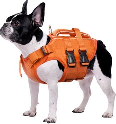 Kuoser Double Handle Dog Life Jacket, Yellow, Small