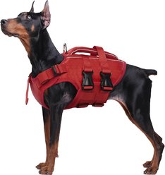 Kuoser Double Handle Dog Life Jacket, Red, X-Large