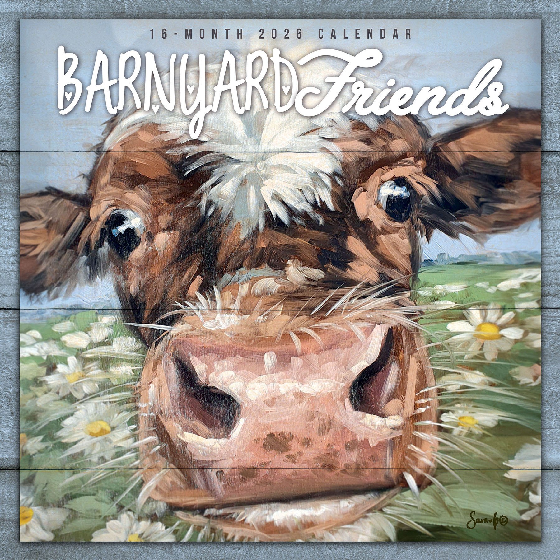 Barnyard Friends 2026 Square Flap Hopper Wall Calendar