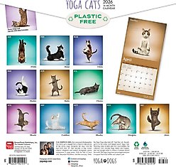 Yoga Cats 2026 Square Flap Wall Calendar slide 2 of 4
