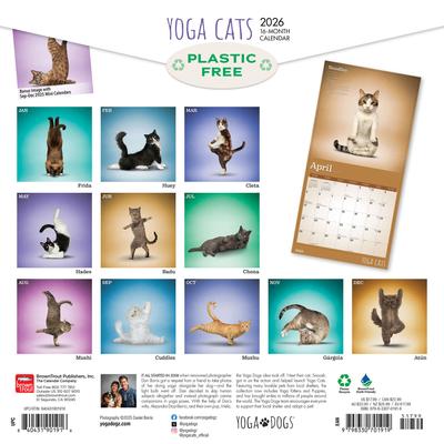 Show full view: Yoga Cats 2026 Square Flap Wall Calendar slide 2 of 4