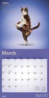 Show full view: Yoga Cats 2026 Square Flap Wall Calendar slide 3 of 4