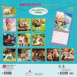 Avanti Funny Farm 2026 Square Flap Foil Wall Calendar slide 2 of 4