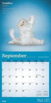 Show full view: Yoga Cats 2026 Square Flap Wall Calendar slide 4 of 4