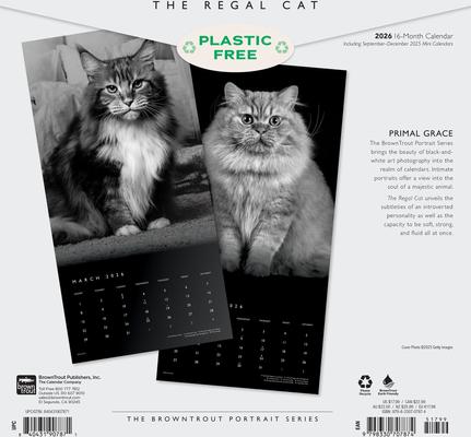 Show full view: Cat, The Regal, The BrownTrout Portrait Series 2026 Square Flap Wall Calendar slide 2 of 4