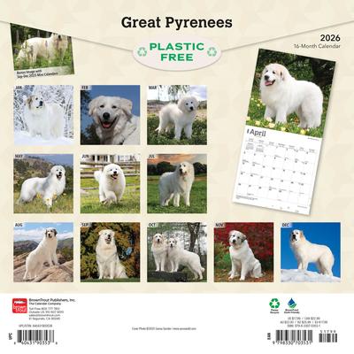 Show full view: Great Pyrenees 2026 Square Flap Wall Calendar slide 2 of 4