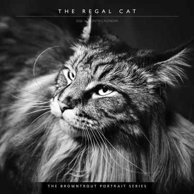 Show full view: Cat, The Regal, The BrownTrout Portrait Series 2026 Square Flap Wall Calendar slide 1 of 4