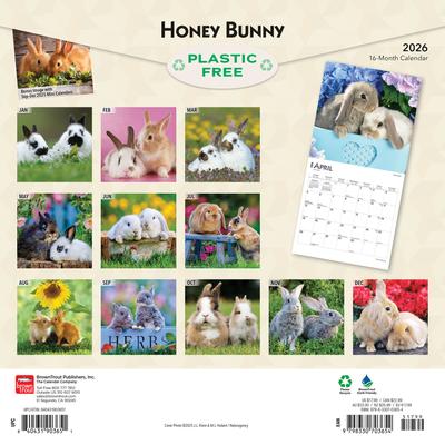 Show full view: Honey Bunny 2026 Square Flap Wall Calendar slide 2 of 4