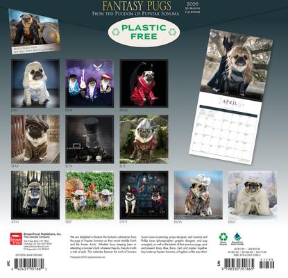 Show full view: Fantasy Pugs 2026 Square Flap Foil Wall Calendar slide 2 of 4