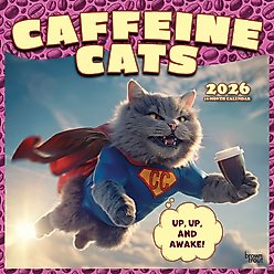 Caffeine Cats 2026 Square Flap Wall Calendar