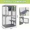Show in main carousel: Coziwow Catio Wooden Outdoor Cat Enclosure with Wheels, Grey, Medium slide 3 of 9