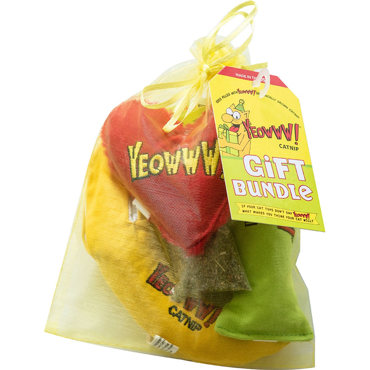 Yeowww! Gift Bundle Cat Plush Toy with Catnip
