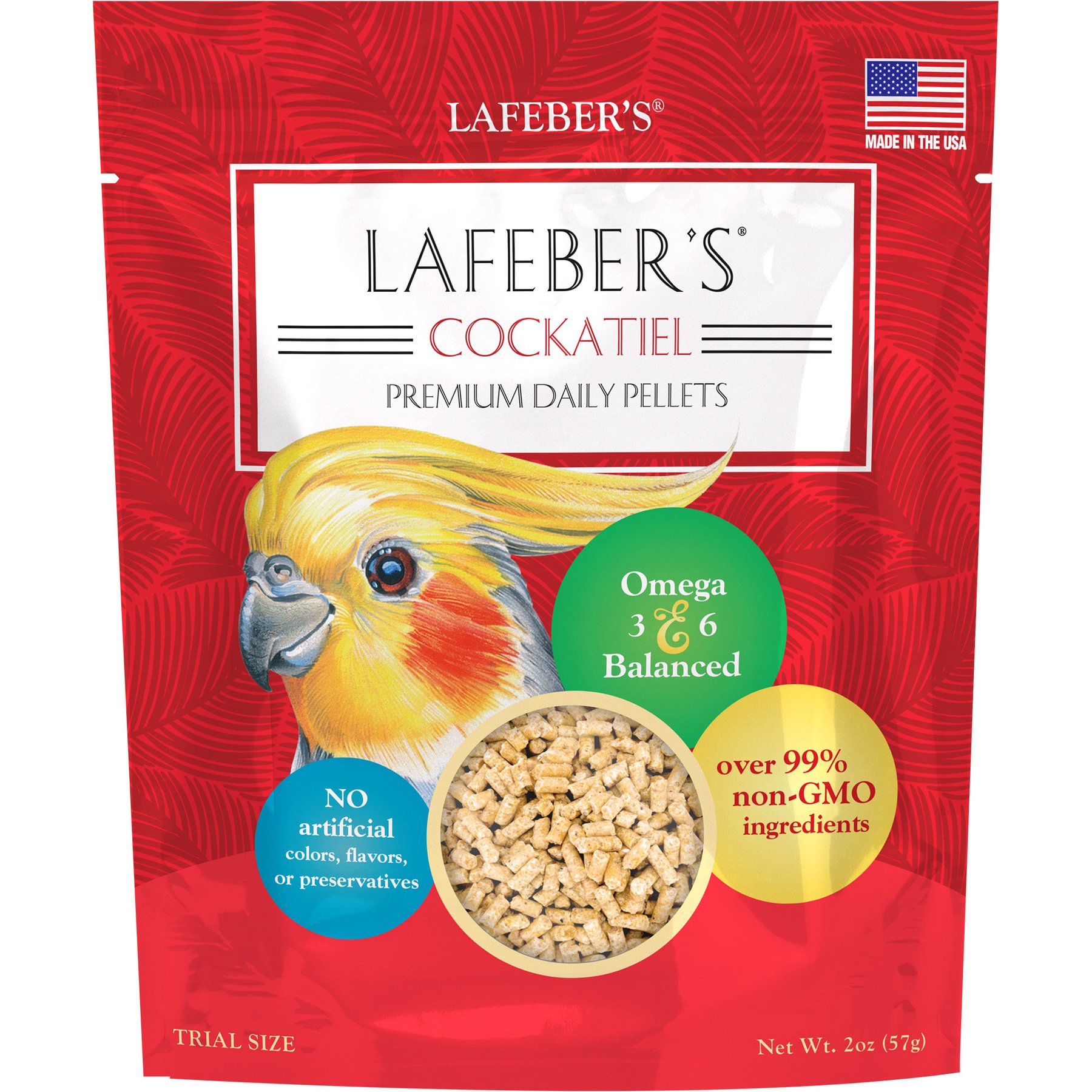 Lafeber Premium Pellets Cockatiel Food, 2-oz bag
