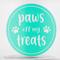 Show in main carousel: 10 Strawberry Street Paws Off Dog Treat Jar, Clear/Teal, Medium slide 3 of 4