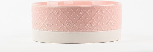 Show full view: 10 Strawberry Street Clermont Paw Embossed Cat Bowl, Set of 2, Pink, Small slide 4 of 6