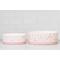 Show in main carousel: 10 Strawberry Street Bone & Paw Banded Dog Bowl, Set of 2, White/Pink, Large slide 5 of 5