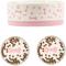 Show in main carousel: 10 Strawberry Street Bone & Paw Banded Dog Bowl, Set of 2, White/Pink, Large slide 1 of 5