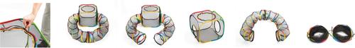 Show full view: Etna Outdoor 2-in-1 Cat Tunnel & Play Tent, Rainbow, 44-in long slide 3 of 5