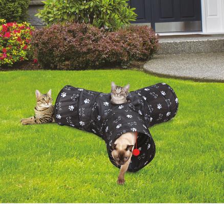 Show full view: Etna 3-Way Cat Tunnel, Black, 31 x 31 x 9.5-in slide 4 of 4