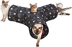 Etna 3-Way Cat Tunnel, Black, 31 x 31 x 9.5-in
