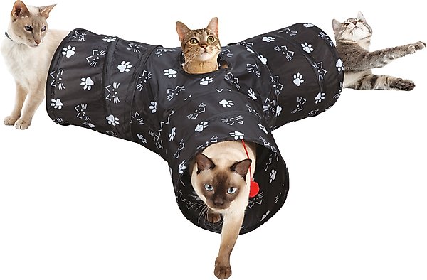 Show full view: Etna 3-Way Cat Tunnel, Black, 31 x 31 x 9.5-in slide 1 of 4