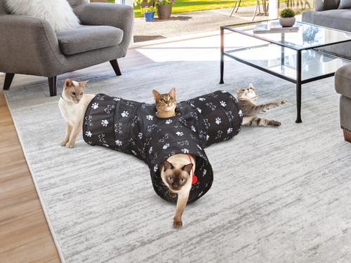 Show full view: Etna 3-Way Cat Tunnel, Black, 31 x 31 x 9.5-in slide 2 of 4