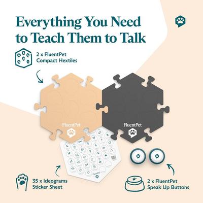 Show full view: FluentPet Speak Up Try It Kit Dog Toy, Neutral slide 2 of 6