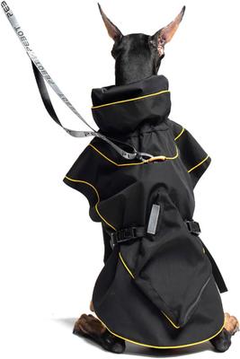 Show full view: Pebot Uniforce Dog & Cat Premium Waterproof Raincoat, Black, Size 10 slide 2 of 7
