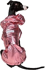 Pebot Alita Hooded Dog & Cat Lightweight Waterproof Rain Jacket, Pink Metallic, Size 20