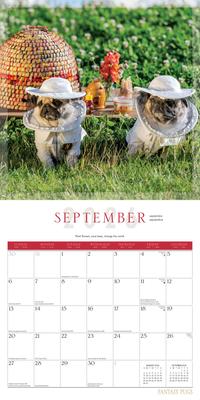 Show full view: Fantasy Pugs 2026 Square Flap Foil Wall Calendar slide 4 of 4