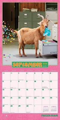 Show full view: Avanti Funny Farm 2026 Square Flap Foil Wall Calendar slide 4 of 4