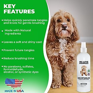 We Love Doodles Hypoallergenic Unscented Dog Detangler Spray, 16-fl oz bottle