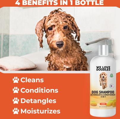 Show full view: We Love Doodles 4-in-1 Dog Shampoo, Mango Scent, 16-fl oz bottle slide 3 of 8