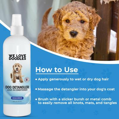 Show full view: We Love Doodles Dog Detangler Spray Ocean Breeze Scent, 16-fl oz bottle slide 3 of 10