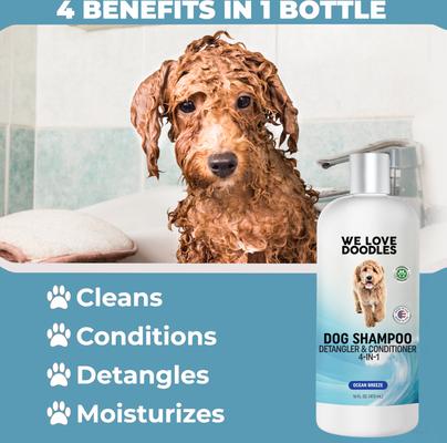Show full view: We Love Doodles 4-in-1 Dog Shampoo Ocean Breeze Scent, 16-fl oz bottle slide 5 of 11