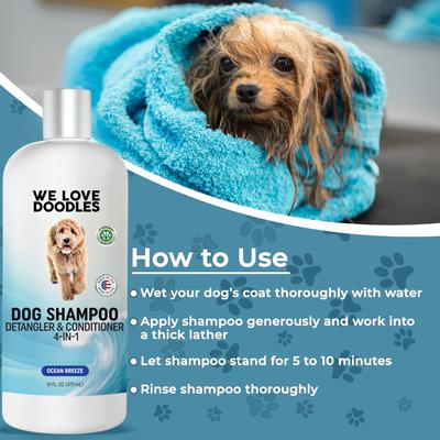 Show full view: We Love Doodles 4-in-1 Dog Shampoo Ocean Breeze Scent, 16-fl oz bottle slide 3 of 11